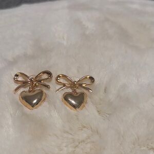 Heart Bow Earrings 🎀💕
